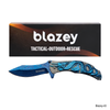 BLAZEY TACTICAL PREMIUM FOLDING KNIVES BLUE SERPENT DESIGN [BLAZEY-43]