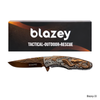 BLAZEY TACTICAL PREMIUM FOLDING KNIVES GOLD MERMAID DESIGN [BLAZEY-33]