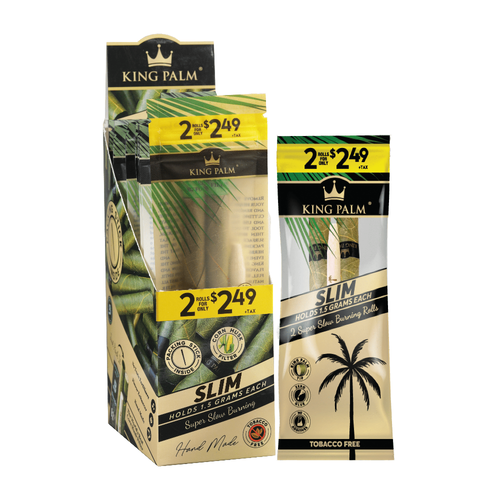 KING PALM 2PK SLIM RL 2F$2.49 20CT