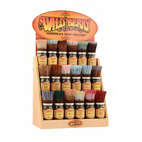 WILD BERRY INCENSE WOODEN DISP 18CT