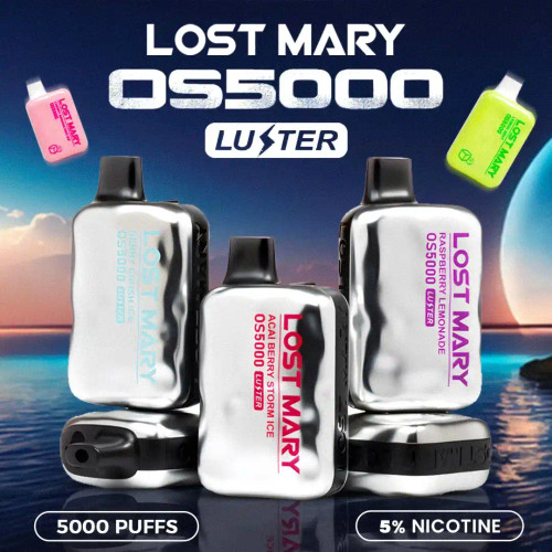 LOST MARY OS5000 VAPE DISPOSABLES 5% 5000 PUFFS - DISPLAY OF 10