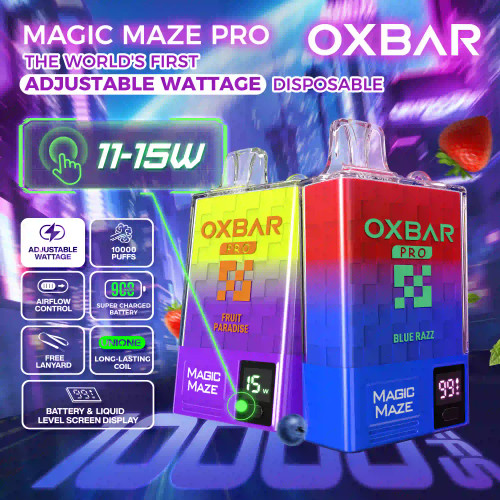 OXBAR MAGIC MAZE PRO DISPOSABLE VAPE - 10000 PUFFS - 5% NICOTINE - DISPLAY OF 5