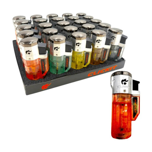 CLICKIT TRANSPARENT TRIPLE TORCH DISPLAY 25CT (GH-10588)