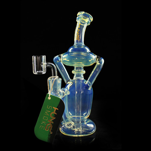 HUNKS SMOKE PREMIUM 9IN SILVER FUMED RECYLCER [HF605]