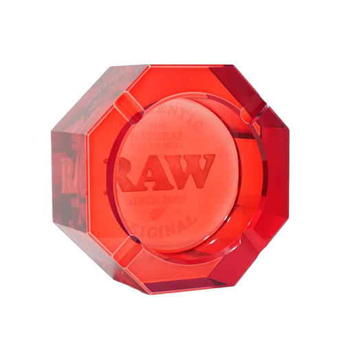 RAW RED GLASS ASHTRAY 1PC