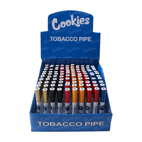 COOKIES 78MM METAL TOBACCO PIPE 100CT BOX [GT-046CG]