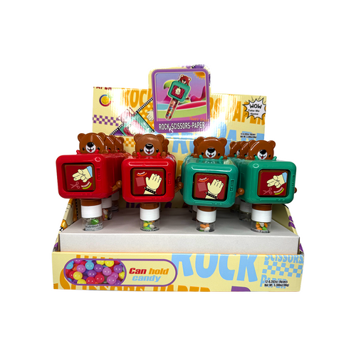 KIDS BOOM ROCK SCISSORS PAPER 12CT CANDY DISPLAY