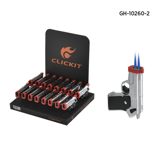 CLICKIT PISTOL DOUBLE TORCH 16CT (GH-10260-2)