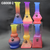BLAZEY 6" MATTE MULTI COLORED GLASS WATER PIPE 6CT DISPLAY [GB008]