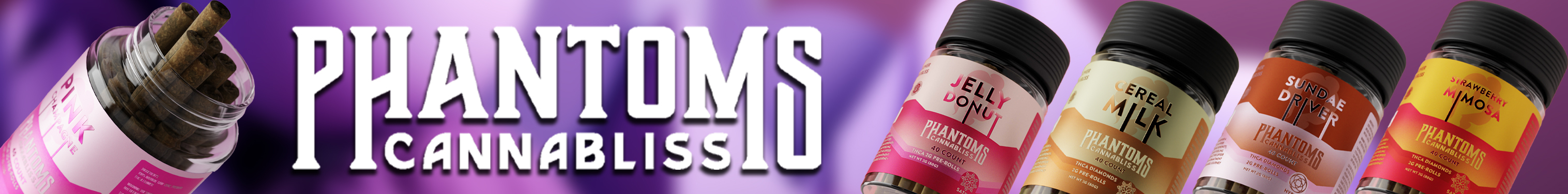 PHANTOMS CANNABLISS 2G THCA 40CT PRE ROLLS