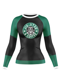 Jiu Jitsu & Coffee Women's Compression Top - Rashguard Jiu Jitsu & Coffee Women's Compression Top - Rashguard