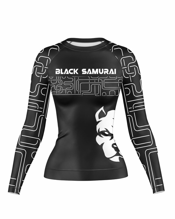 Black Samurai Ranking Women's Compression Top - Rashguard