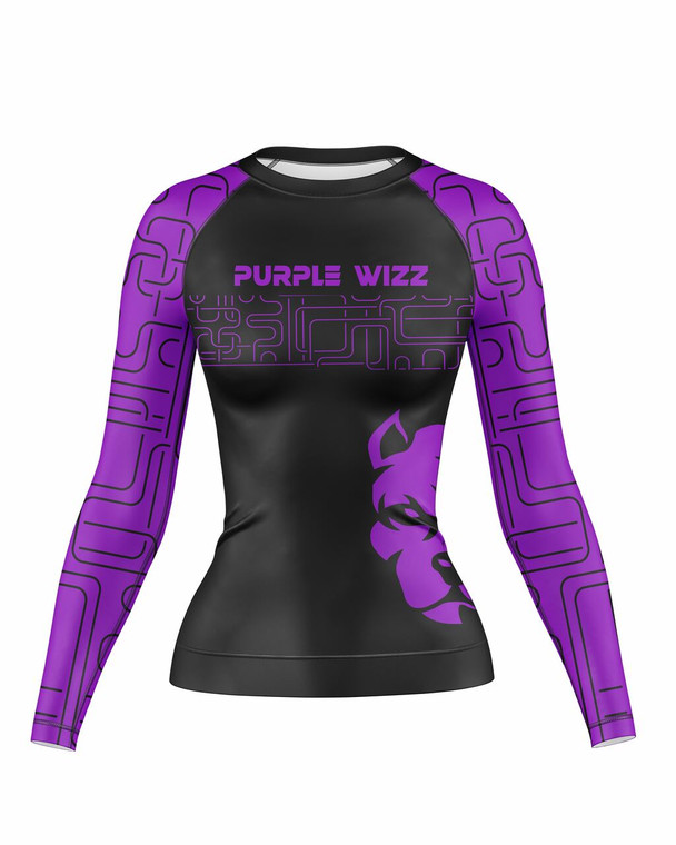 Purple Wizz Ranking Women's Compression Top - Rashguard