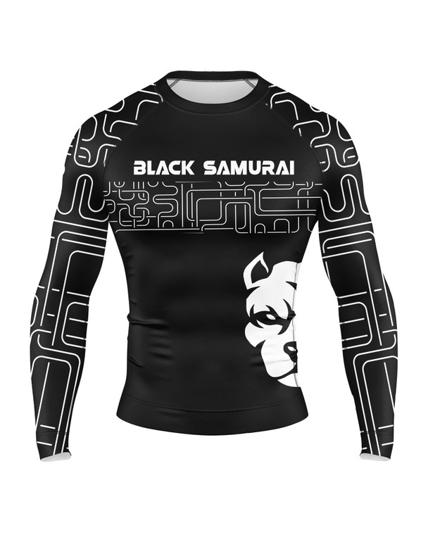 Black Samurai Ranking Men's Compression Top - Rashguard