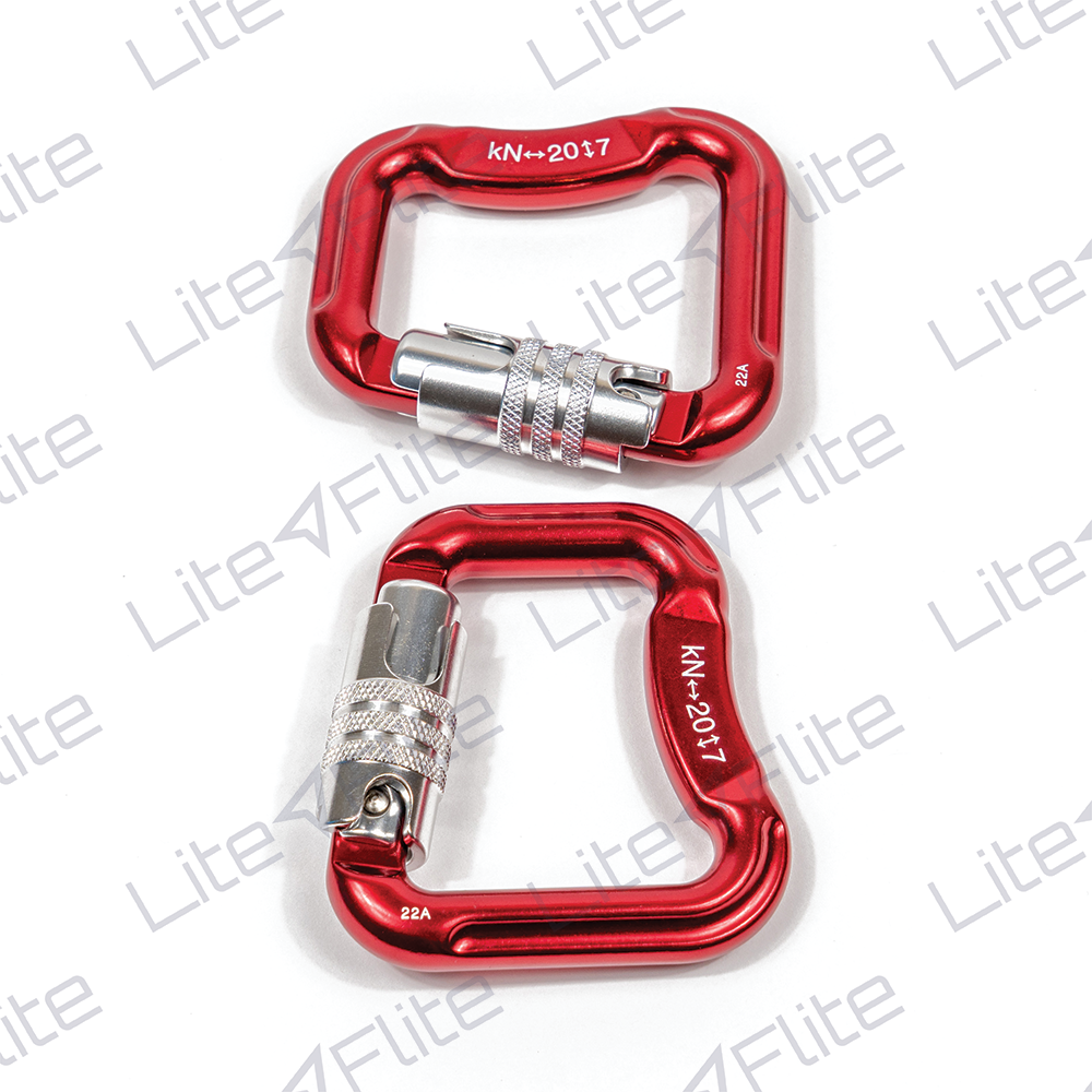 APCO 3 Step Twist Lock Carabiner 7075 Forged Aluminum 2,000 KG MBL (Set ...