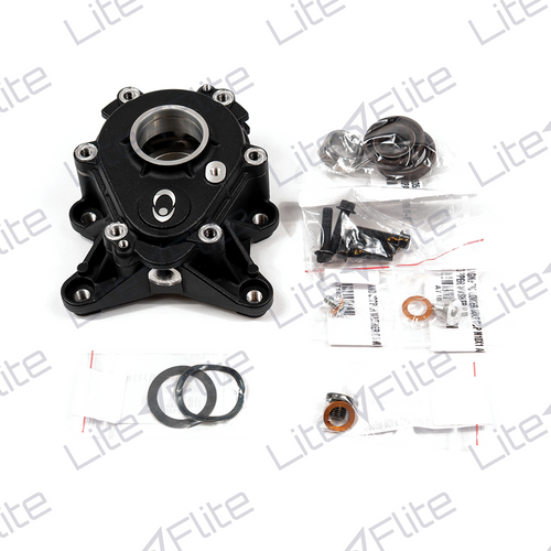 AT137ka Kit of aluminium reduction drive case, back part and front part, black MY25 - Genuine Vittorazi Motors Parts