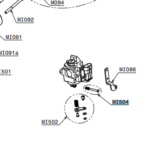 MI504 Register spring with bolt