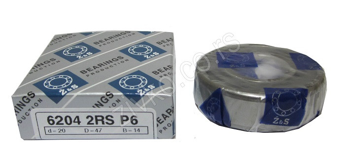 Radijalni kuglični ležaji 6204 2RS P6 [Z&S] - 2