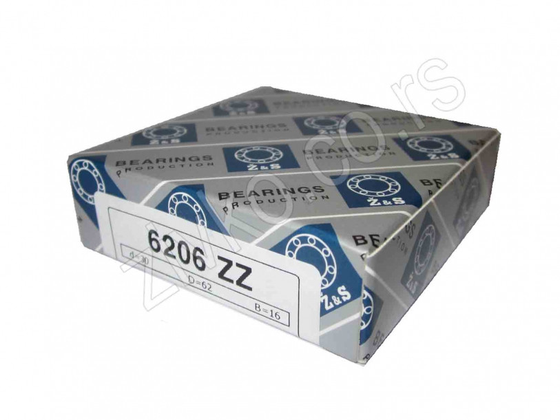 Radijalni kuglični ležaji 6206 ZZ [Z&S] - 1