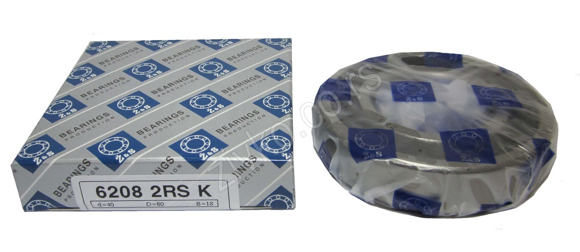 Radijalni kuglični ležaji 6208 2RS K [Z&S] - 2