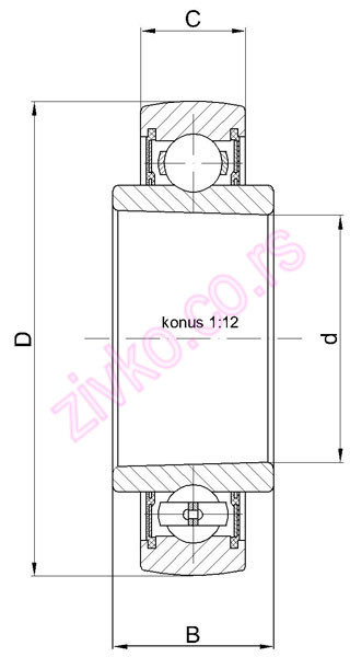 Crtež 6211 K 2RS EES [RXB]
