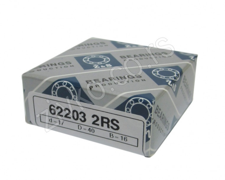 Radijalni kuglični ležaji 62203 2RS [Z&S] - 1