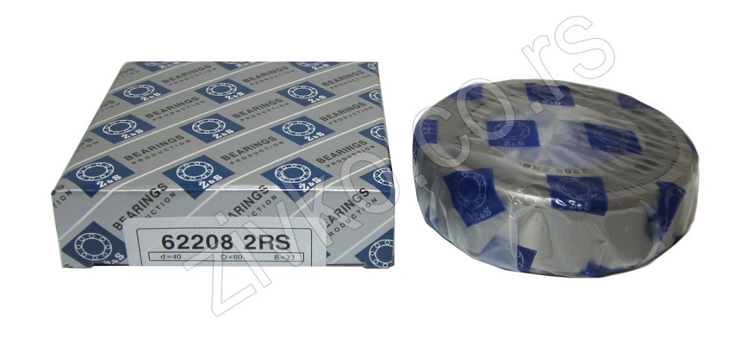 Radijalni kuglični ležaji 62208 2RS [Z&S] - 2
