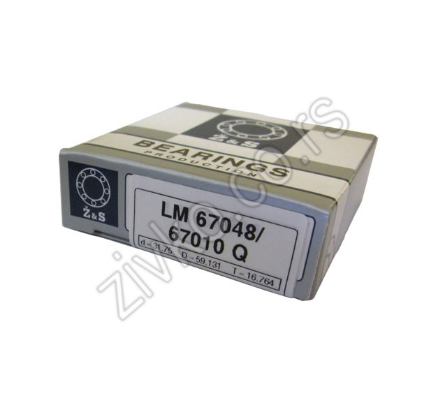 Konusno-valjkasti ležaji LM 67048/67010 Q [Z&S] - 5