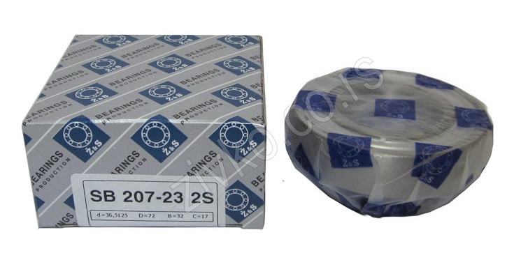Kuglični samopodesivi ležaji SB 207-23 2S [Z&S] - 2