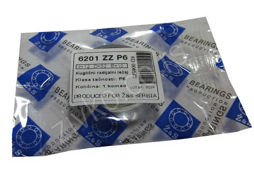 Radijalni kuglični ležaji 6201 ZZ P6 [Z&S] - 1