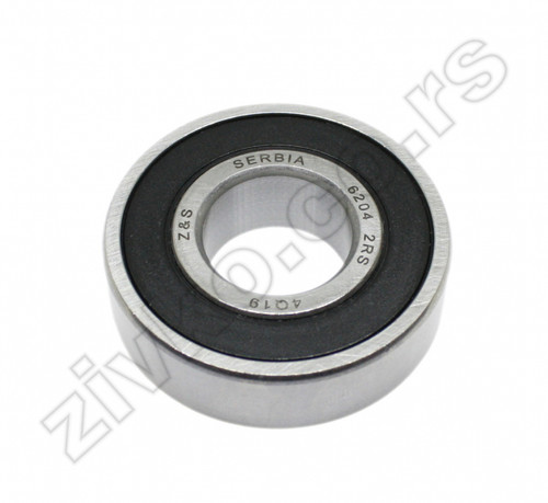 Radijalni kuglični ležaji 6204 2RS [Z&S] - 2