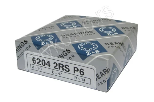 Radijalni kuglični ležaji 6204 2RS P6 [Z&S] - 1