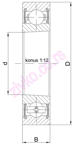Crtež 6208 2RS K [KBS]