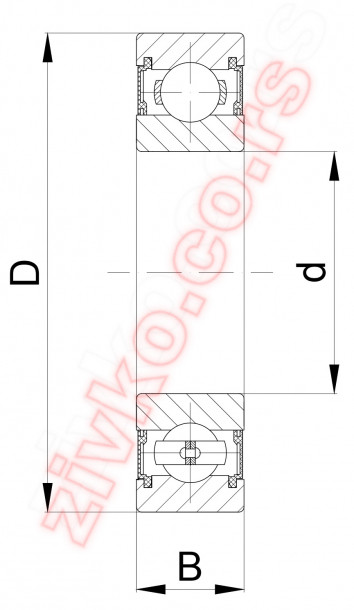 Crtež 62302 2RS [SKF]
