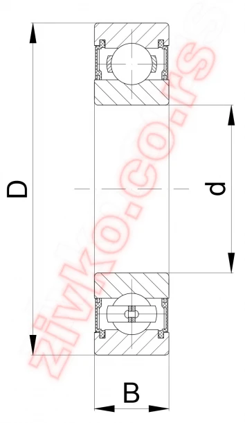 Crtež 6306 2RS  [F&D]