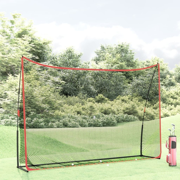 vidaXL Golf Practice Net Black and Red 120.1"x35.8"x83.9" Polyester A949-93751
