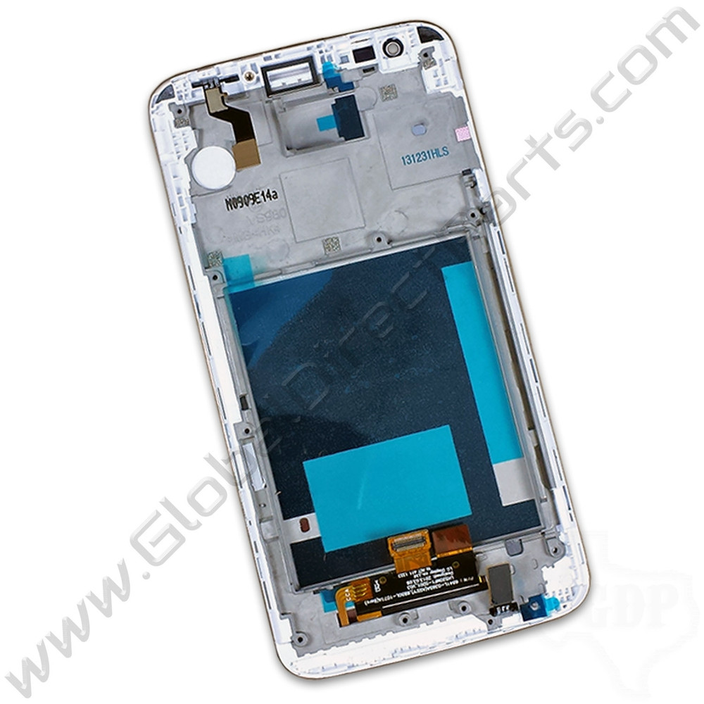 OEM LG G2 VS980W LCD & Digitizer Assembly with Front Housing - White