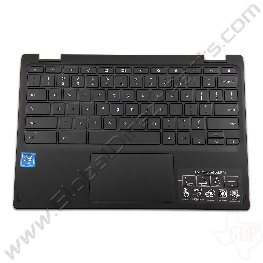 OEM Reclaimed Acer Chromebook C738T, CB5-132T Keyboard with Touchpad [C-Side] - Black