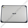 OEM Asus Chromebook C202S LCD Cover [A-Side] - Light Gray [Blue Bumper]