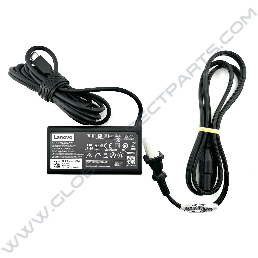 OEM Lenovo Chromebook USB Type-C Charger Set [65W] [5A11J62104