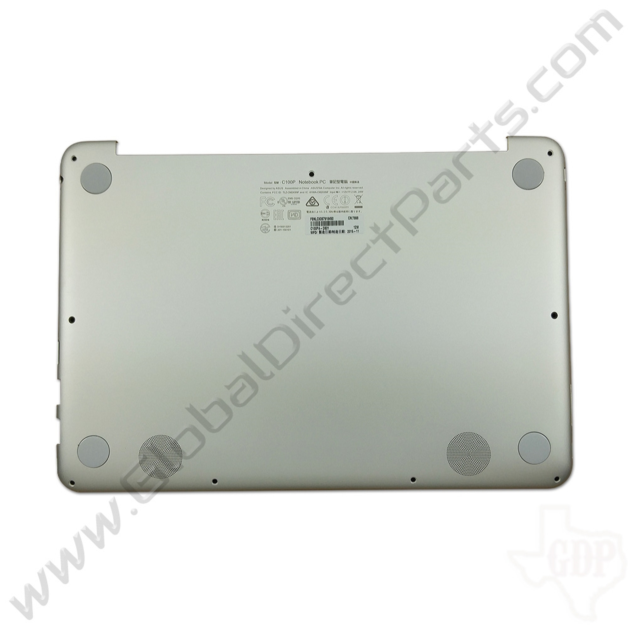 OEM Reclaimed Asus Chromebook Flip C100P Bottom Housing [D-Side] - Silver  [3C0Q2BCJN00]