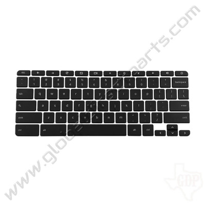 OEM Reclaimed HP Chromebook 11 G3, G4 U.S. Keyboard Key Set [Black Ring Mount]