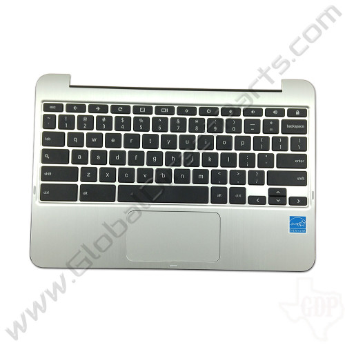 OEM Reclaimed Asus Chromebook Flip C100P Keyboard with Touchpad [C-Side] - Silver [0KNL0-J100US00]