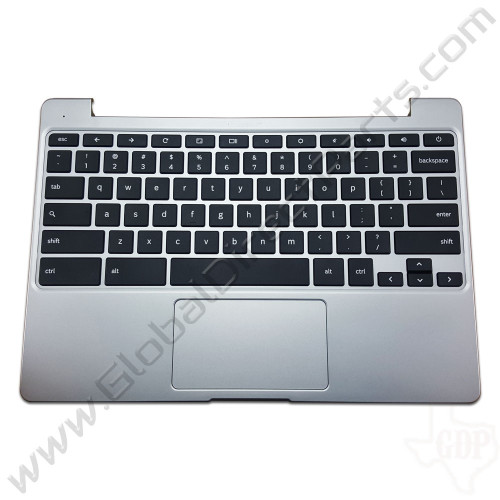 OEM Reclaimed Samsung Chromebook 2 XE500C12 Keyboard with Touchpad [C-Side] - Gray [BA96-06937A]