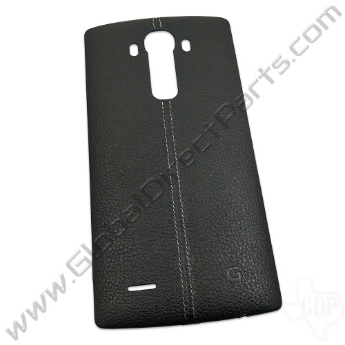 OEM LG G4 H811, H815, LS991, US991 Battery Cover - Black [Leather]