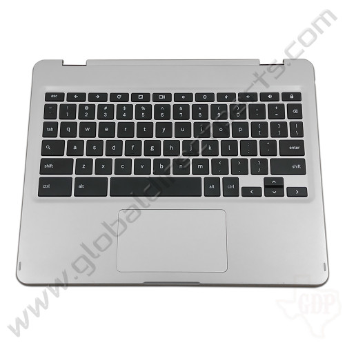 OEM Samsung Chromebook Plus XE513C24 Keyboard with Touchpad [C-Side] - Silver
