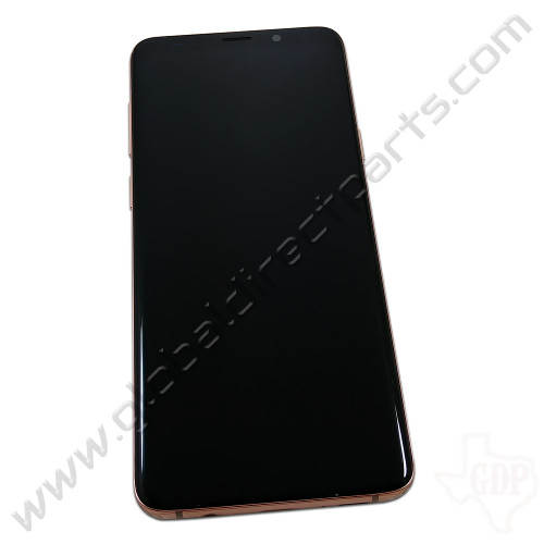 OEM Samsung Galaxy S9+ AMOLED & Digitizer Assembly with Front Housing - Gold [GH97-21721E]