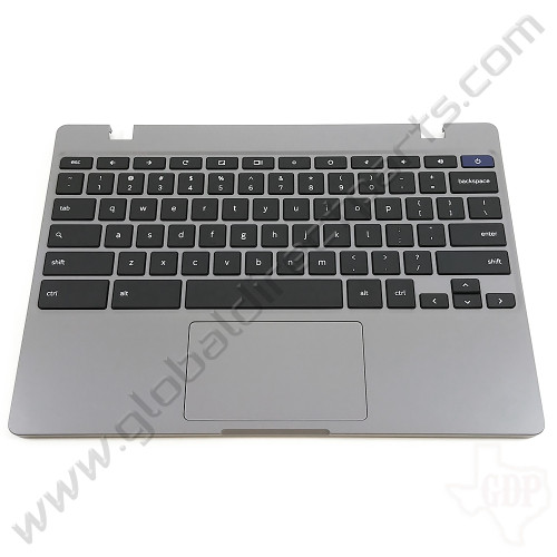 OEM Samsung Chromebook 4 XE310XBA Keyboard with Touchpad [C-Side] - Silver [BA98-01976A]