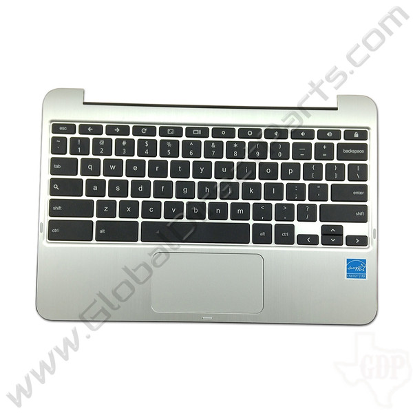 OEM Reclaimed Asus Chromebook Flip C100P Keyboard with Touchpad [C-Side] - Silver [0KNL0-J100US00]