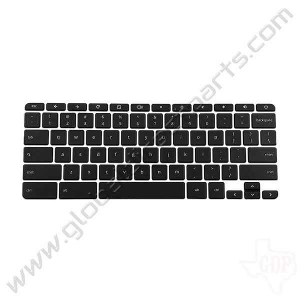 OEM Reclaimed HP Chromebook 14 G3, G4 U.S. Keyboard Key Set - Black